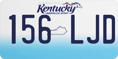 KY license plate 156LJD