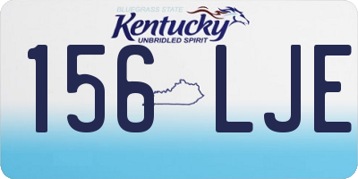 KY license plate 156LJE