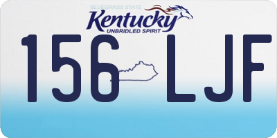 KY license plate 156LJF