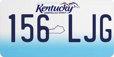 KY license plate 156LJG