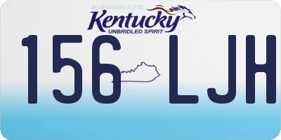 KY license plate 156LJH