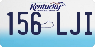 KY license plate 156LJI