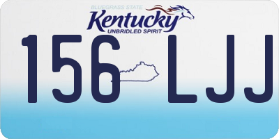 KY license plate 156LJJ
