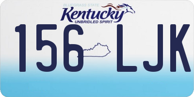 KY license plate 156LJK