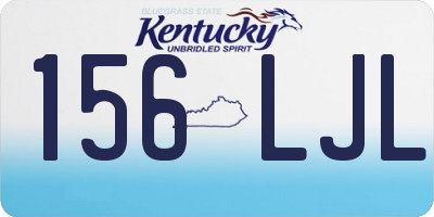 KY license plate 156LJL