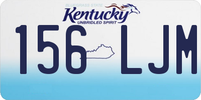 KY license plate 156LJM