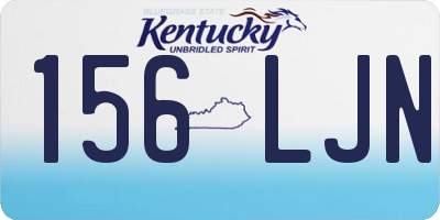 KY license plate 156LJN