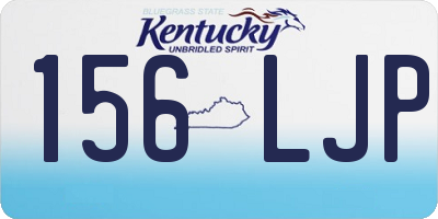 KY license plate 156LJP