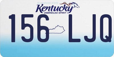 KY license plate 156LJQ