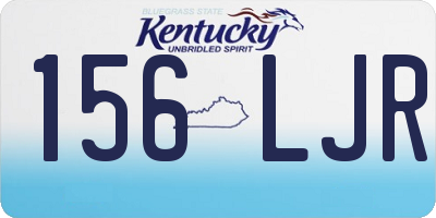 KY license plate 156LJR