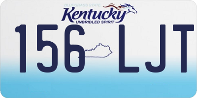 KY license plate 156LJT