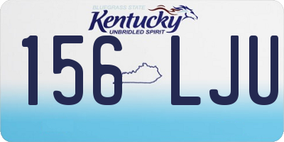 KY license plate 156LJU