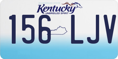 KY license plate 156LJV