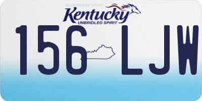KY license plate 156LJW