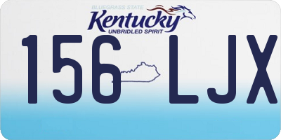 KY license plate 156LJX