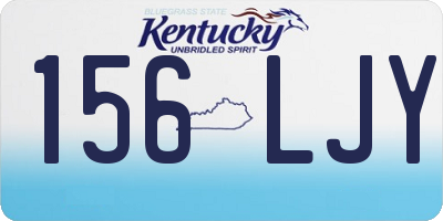 KY license plate 156LJY