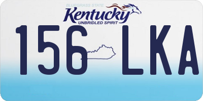 KY license plate 156LKA