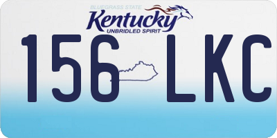 KY license plate 156LKC
