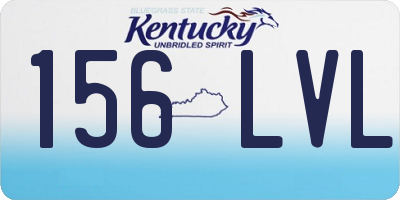 KY license plate 156LVL