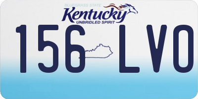 KY license plate 156LVO