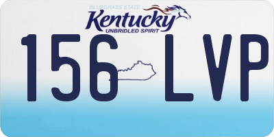 KY license plate 156LVP