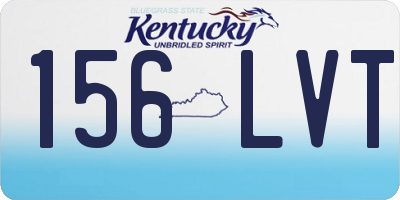 KY license plate 156LVT