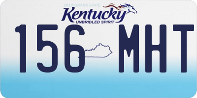 KY license plate 156MHT