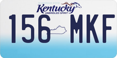 KY license plate 156MKF