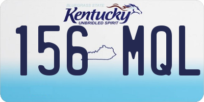 KY license plate 156MQL