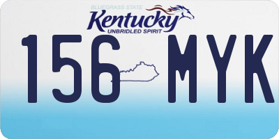 KY license plate 156MYK