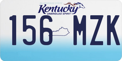 KY license plate 156MZK