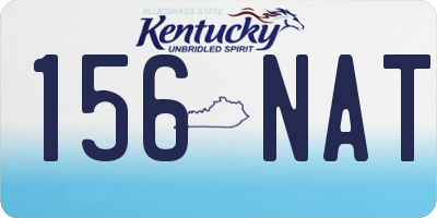KY license plate 156NAT