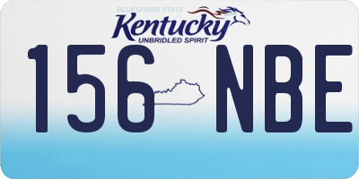 KY license plate 156NBE