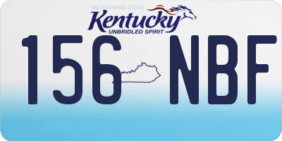 KY license plate 156NBF