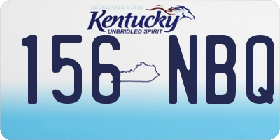 KY license plate 156NBQ