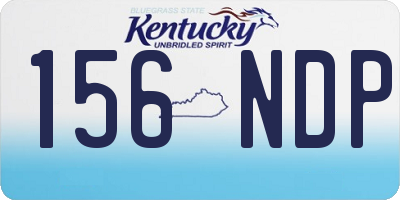 KY license plate 156NDP