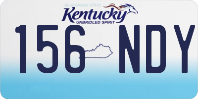 KY license plate 156NDY