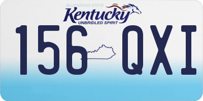 KY license plate 156QXI