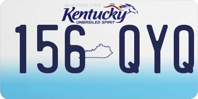 KY license plate 156QYQ