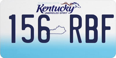 KY license plate 156RBF