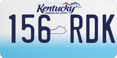 KY license plate 156RDK