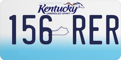 KY license plate 156RER