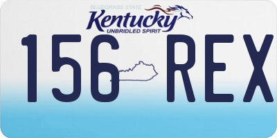 KY license plate 156REX