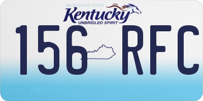 KY license plate 156RFC