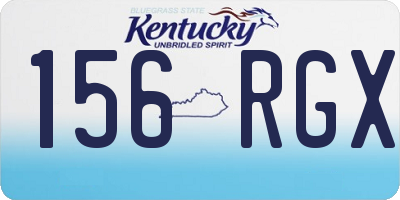 KY license plate 156RGX
