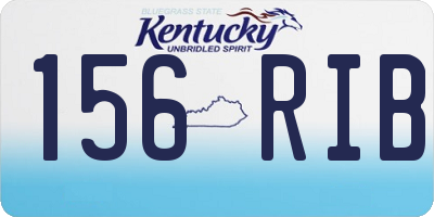 KY license plate 156RIB