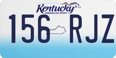 KY license plate 156RJZ