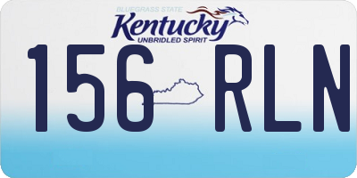 KY license plate 156RLN