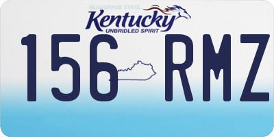 KY license plate 156RMZ