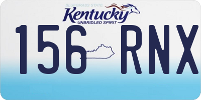 KY license plate 156RNX